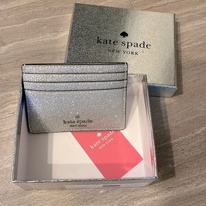 Kate Spade Small Slim Card Holder in ‘Lunar Light’